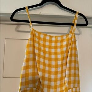 Yellow Gingham Romper **With Pockets!!